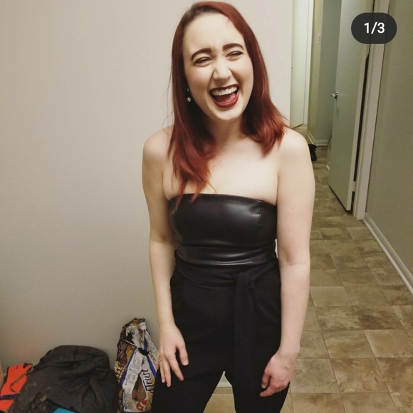 Dynamite Pants - Strapless Black Romper